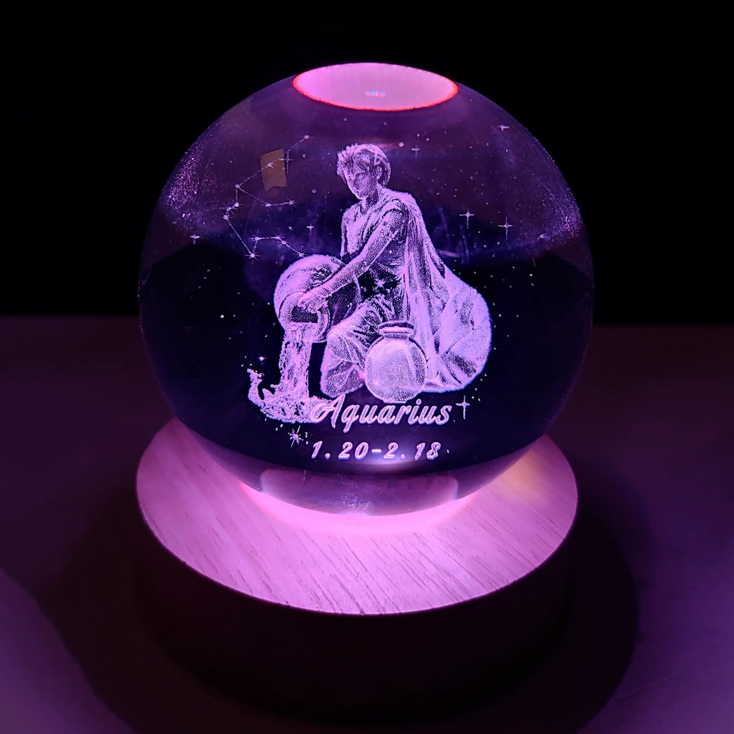 Esfera de Cristal Signos Zodiacales RGB con Control