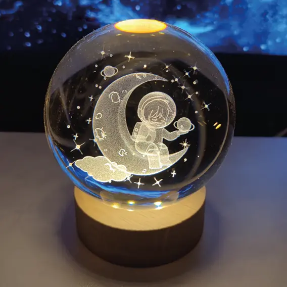 Esfera Cristal Planetas base fija