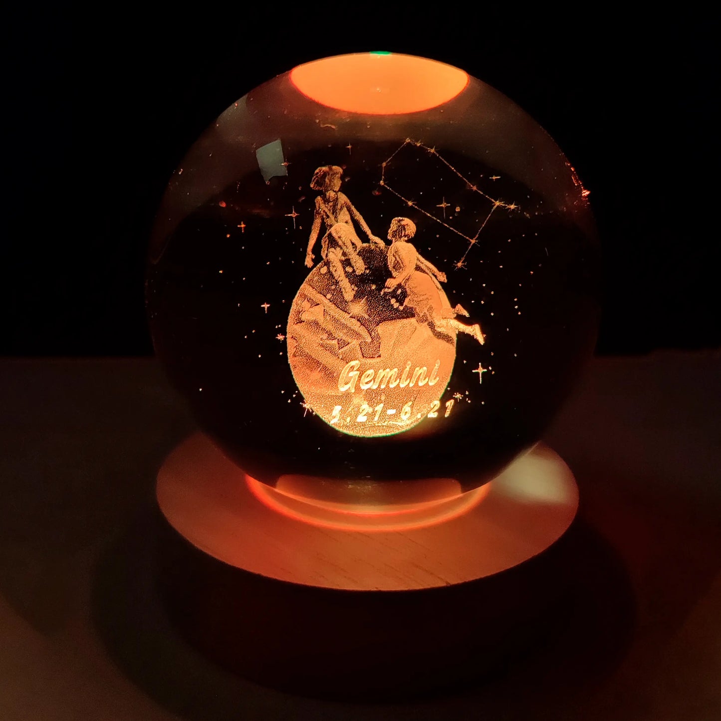 Esfera de Cristal Signos Zodiacales RGB con Control