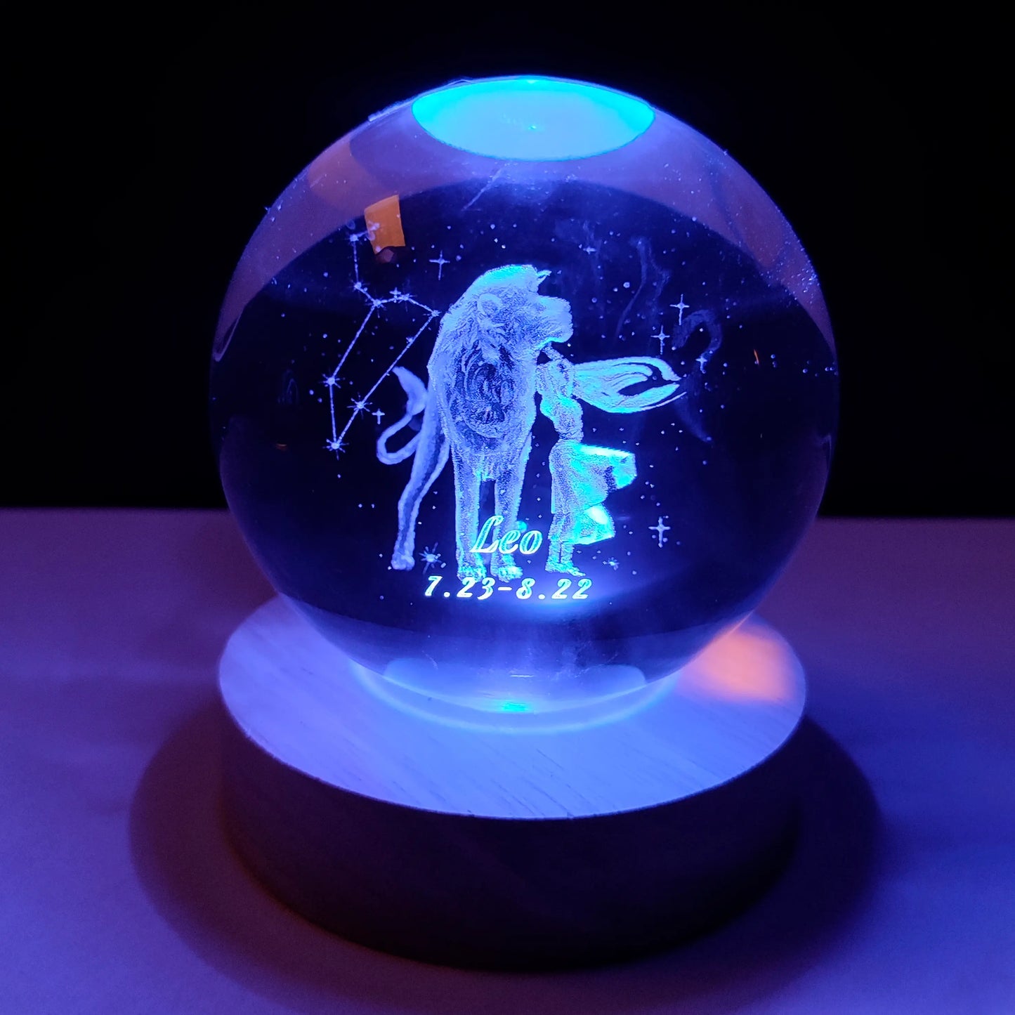Esfera de Cristal Signos Zodiacales RGB con Control