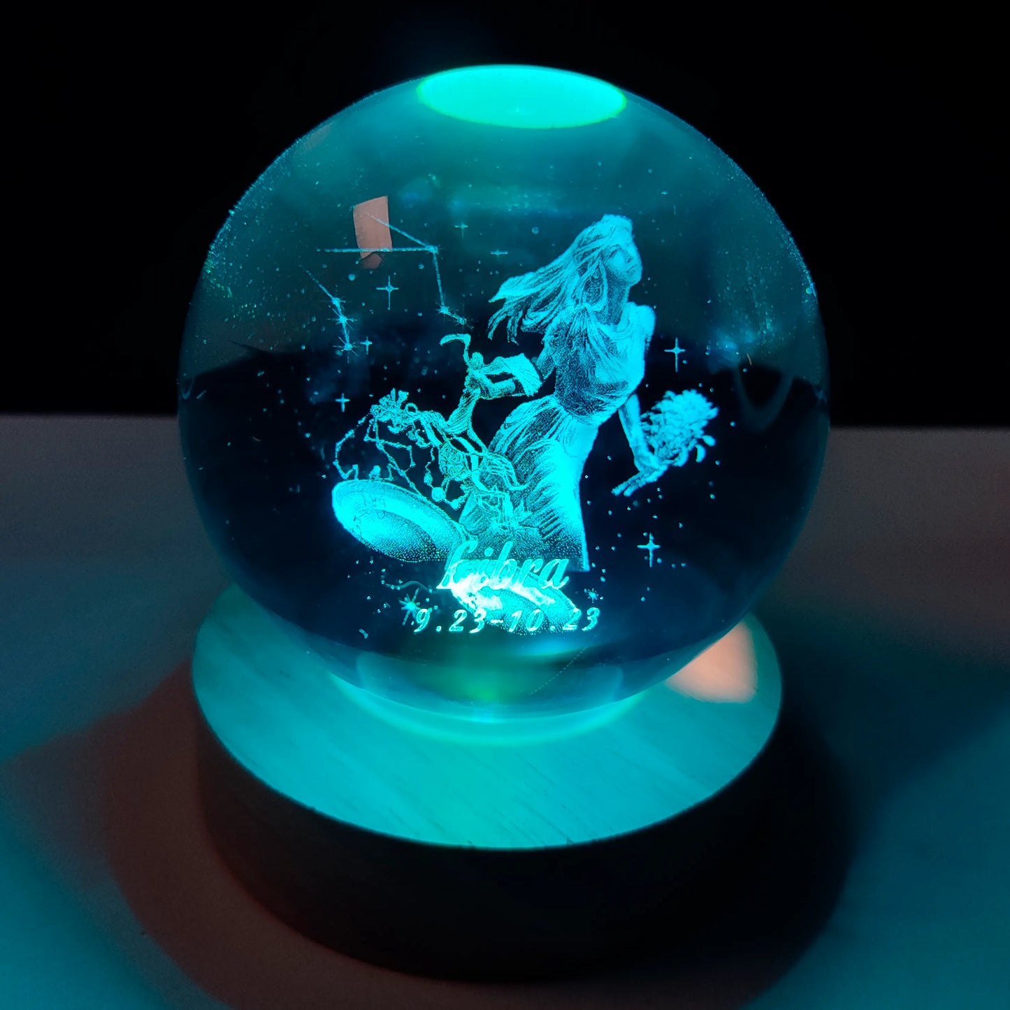 Esfera de Cristal Signos Zodiacales RGB con Control