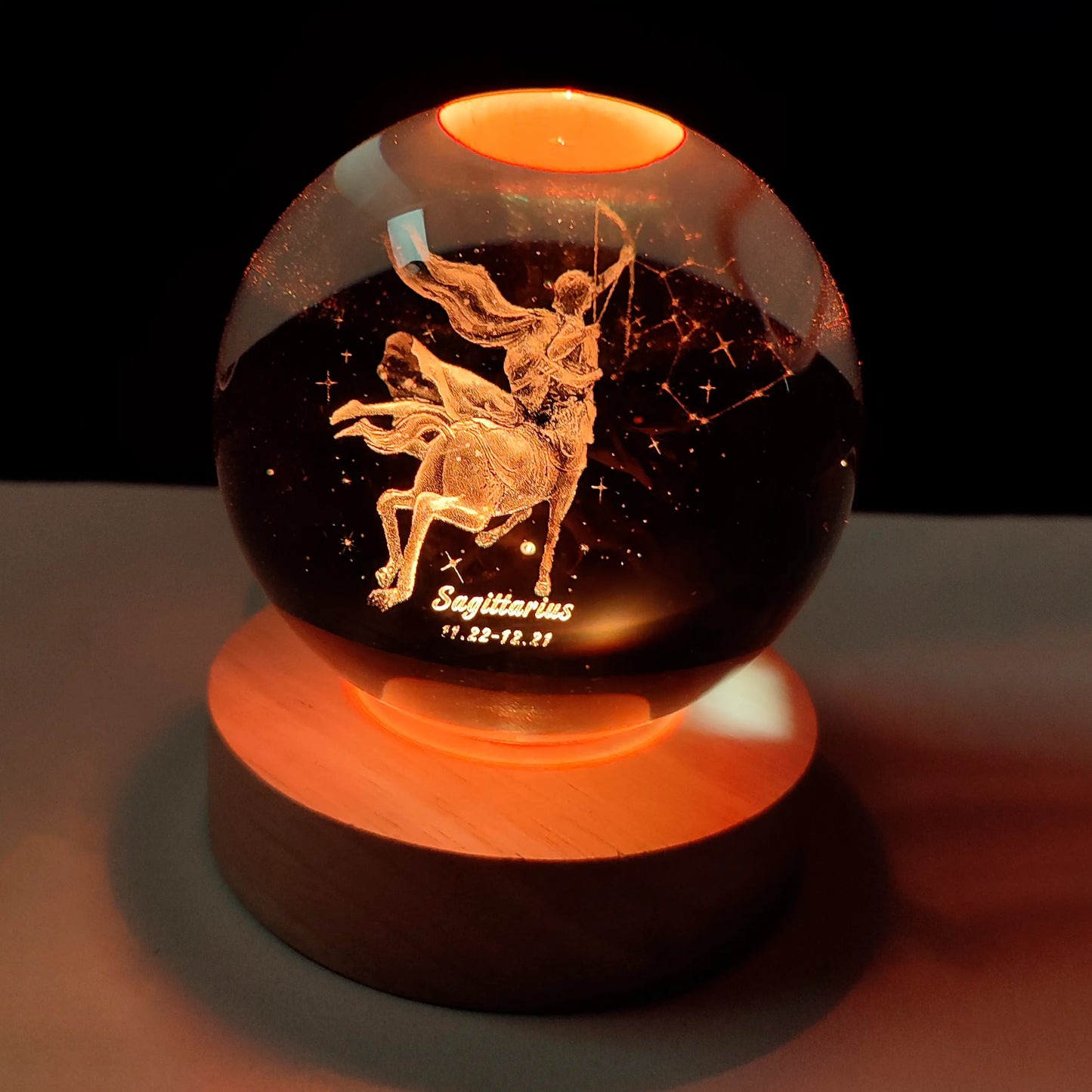 Esfera de Cristal Signos Zodiacales RGB con Control