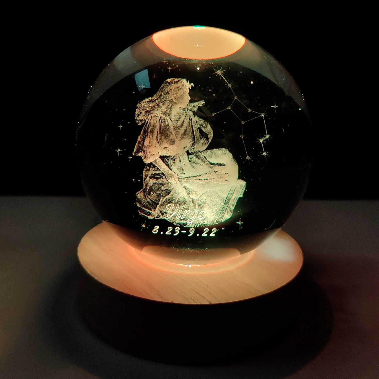 Esfera de Cristal Signos Zodiacales RGB con Control