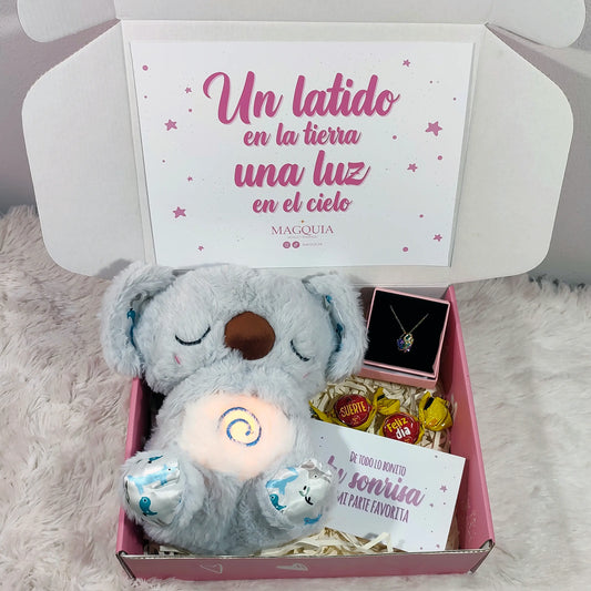 Box Koala que Respira + Collar + Dedicatoria