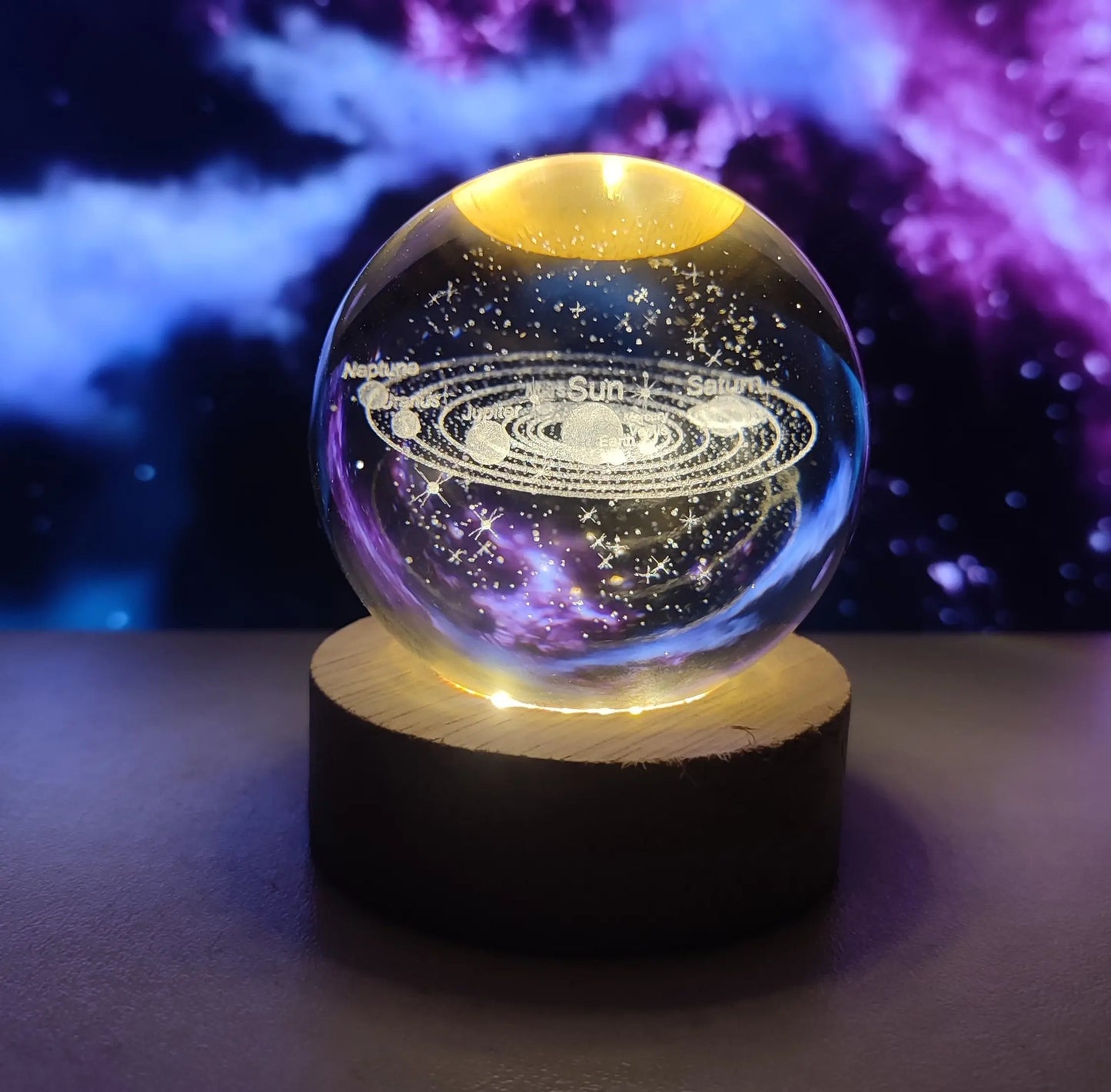 Esfera Cristal Planetas base fija